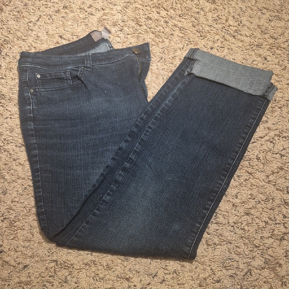Chico's Midnight Blue Slimming Jeans Size 1 Short